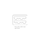 Podlahový držák na láhev vína z průhledného akrylového křišťálu - Dappino Viadurini