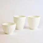 Designový svícen ze zdobeného bílého porcelánu 3 kusy - Arcireale Viadurini