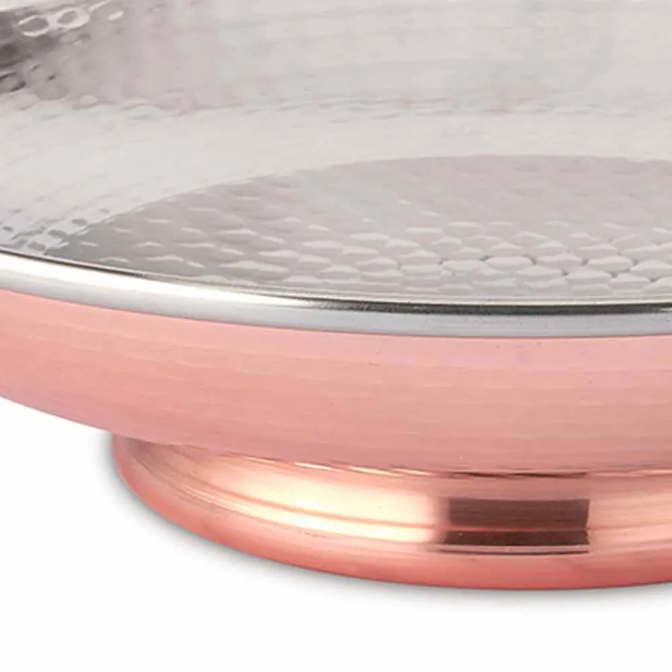 Designová stolní mísa s ovocem Ručně vybíjená měděná středová deska 28 cm - Terraemare Viadurini