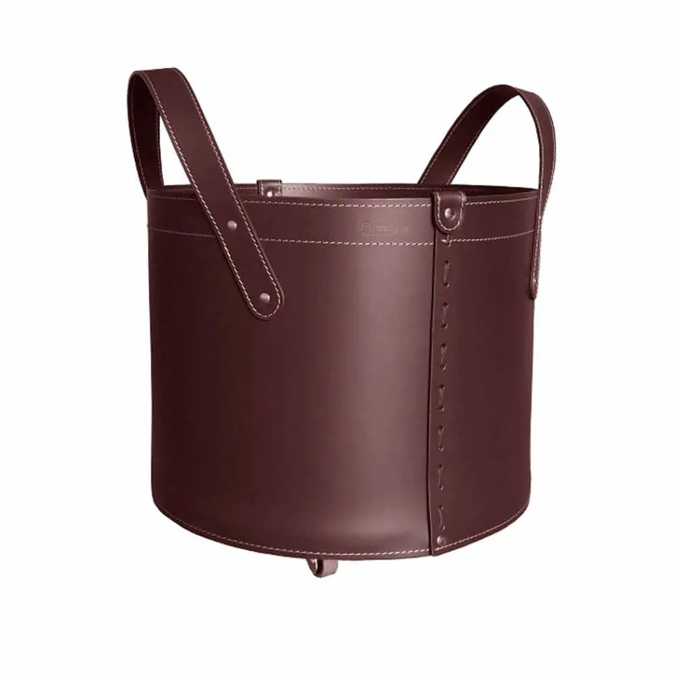 Válečkový držák v regenerované kůži s kolečky Tonda Firestyle Viadurini