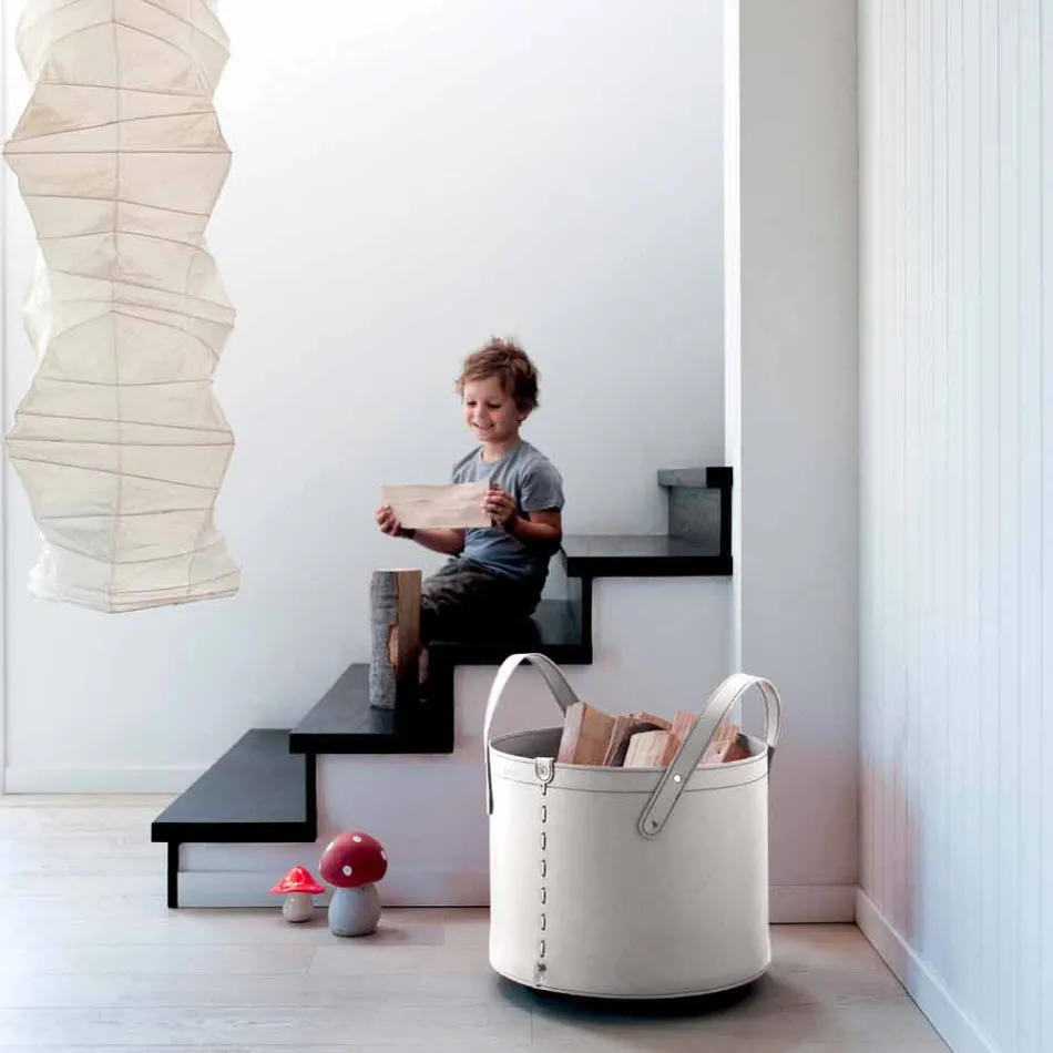 Válečkový držák v regenerované kůži s kolečky Tonda Firestyle Viadurini