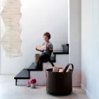 Válečkový držák v regenerované kůži s kolečky Tonda Firestyle Viadurini