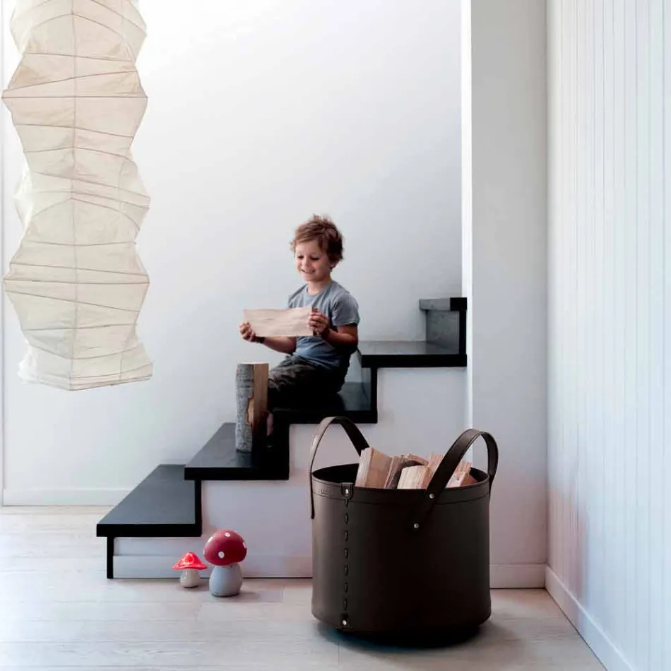 Válečkový držák v regenerované kůži s kolečky Tonda Firestyle Viadurini