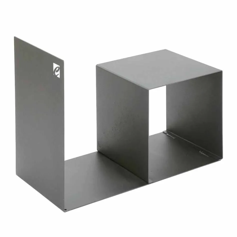 Vnitřní dřevěný držák z barevné oceli s konferenčním stolkem vyrobeným v Itálii - Cecio Viadurini