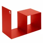 Vnitřní dřevěný držák z barevné oceli s konferenčním stolkem vyrobeným v Itálii - Cecio Viadurini