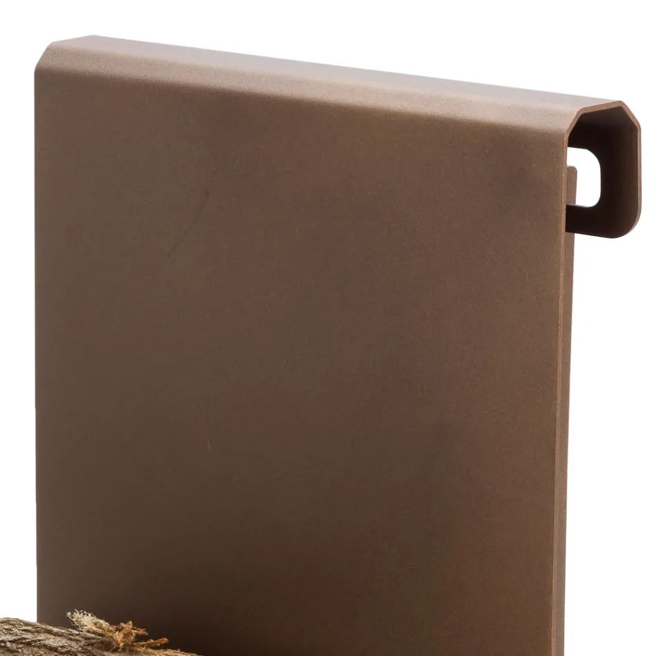 Vnitřní držák na dříví v hnědé oceli Vyrobeno v Itálii s nástroji - Volturno Viadurini