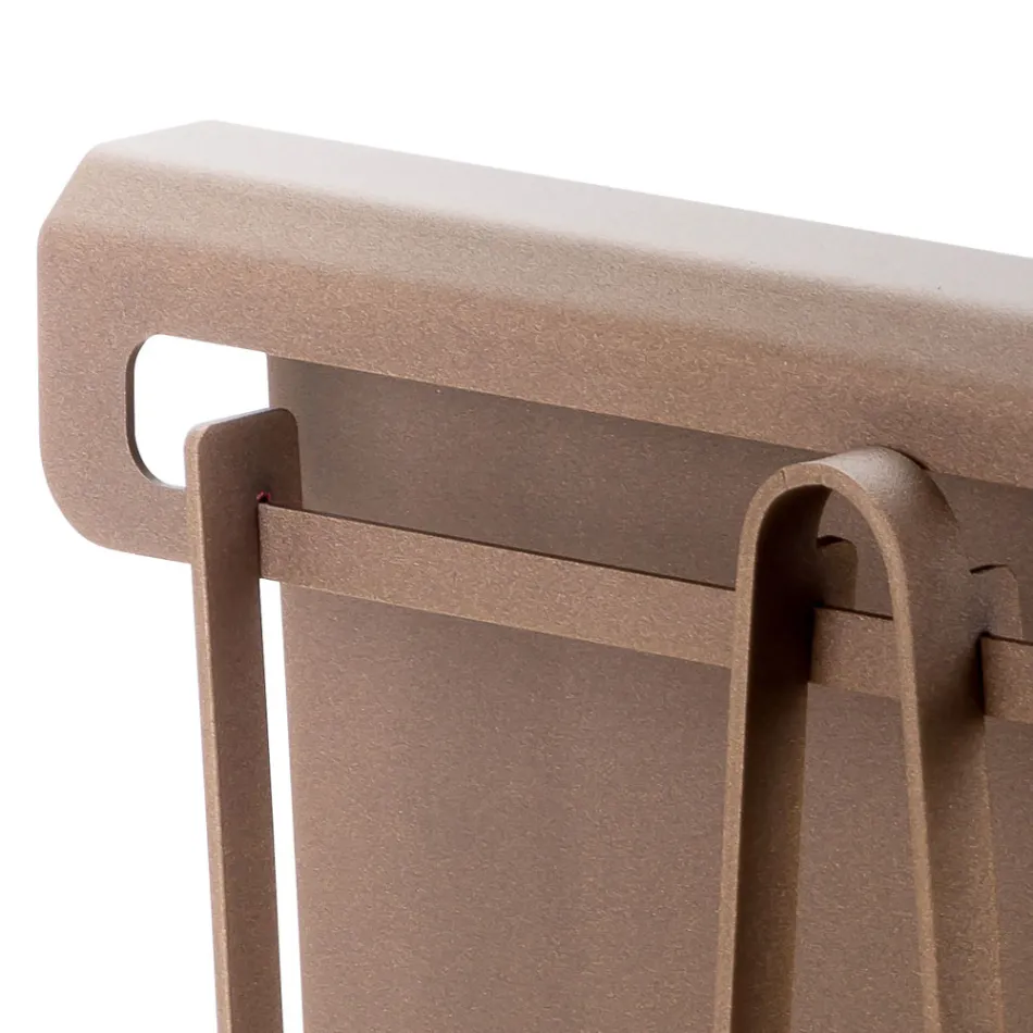 Vnitřní držák na dříví v hnědé oceli Vyrobeno v Itálii s nástroji - Volturno Viadurini