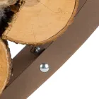 Vnitřní držák dřeva z hnědé oceli vyrobené v Itálii - náklonnost Viadurini