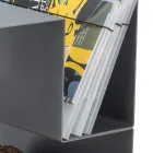 Designový držák polena pro interiér v šedé oceli Made in Italy - Tramontana Viadurini