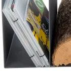 Designový držák polena pro interiér v šedé oceli Made in Italy - Tramontana Viadurini