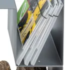 Designový držák polena pro interiér v šedé oceli Made in Italy - Tramontana Viadurini