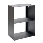 Držák na palivové dřevo z oceli lakované černou barvou Made in Italy - Fiamme Viadurini