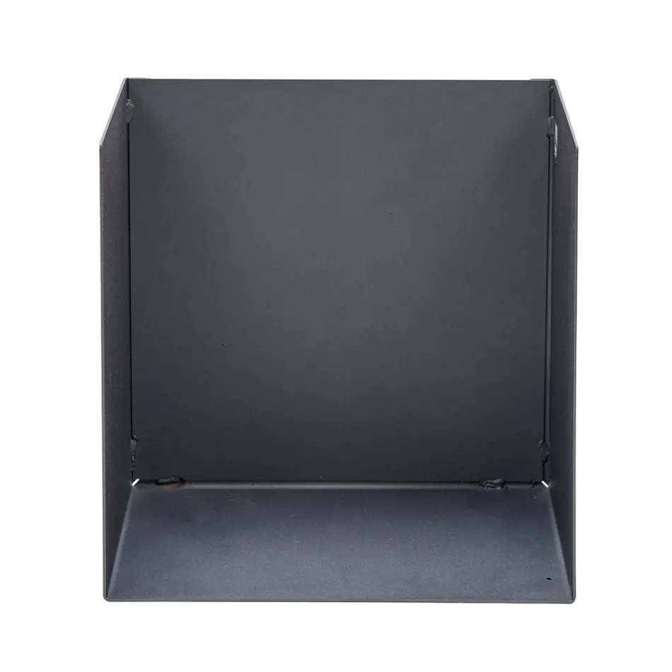 Držák na palivové dřevo z černě lakované oceli Made in Italy - Fiamme Viadurini