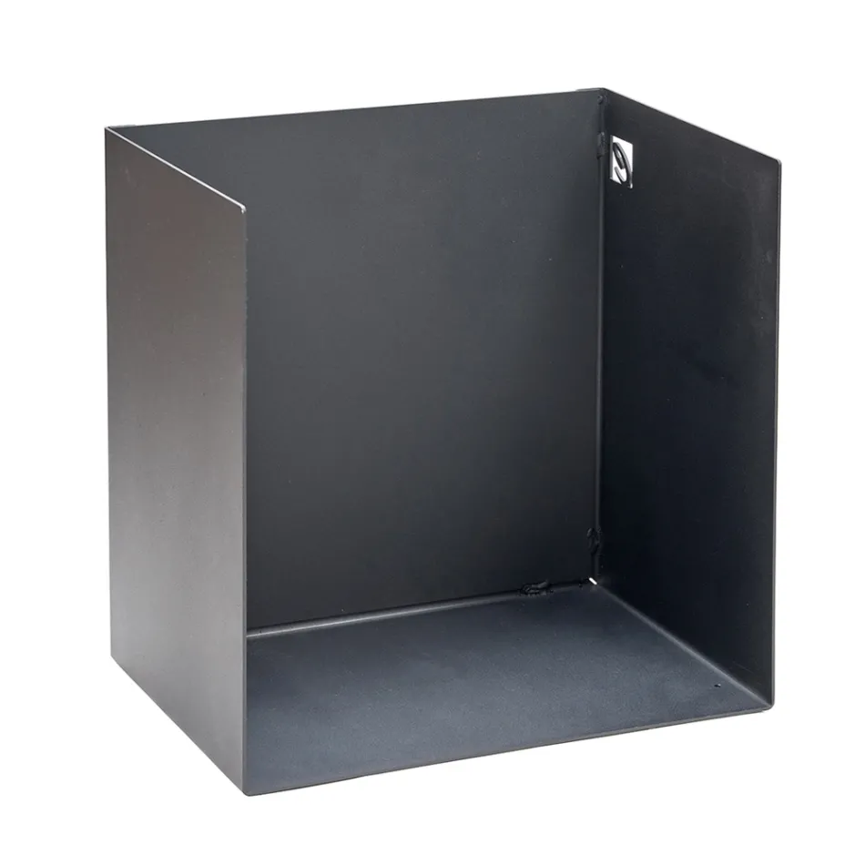 Držák na palivové dřevo z černě lakované oceli Made in Italy - Fiamme Viadurini