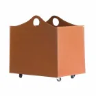 Portalegna lepené kůže s WoodBag kol vyrobených v Itálii Viadurini