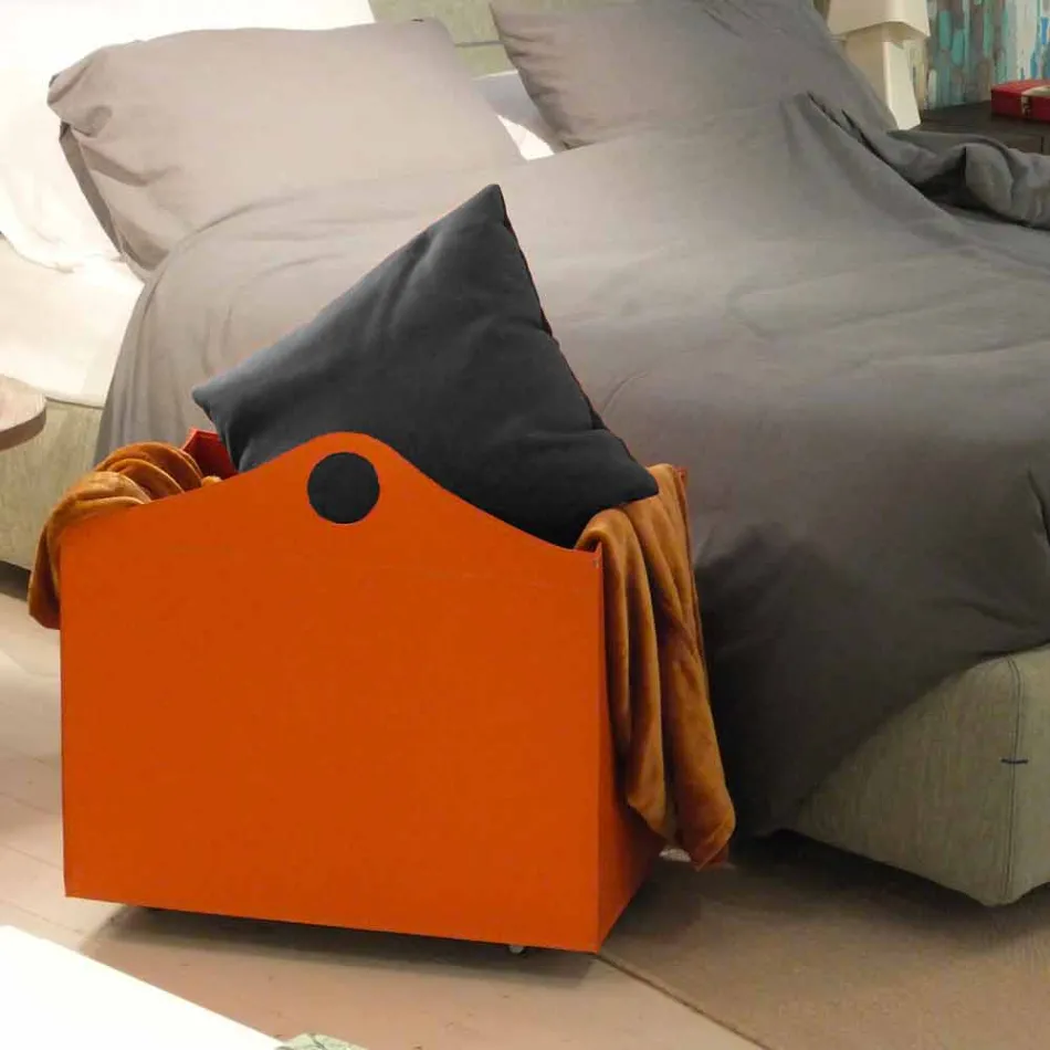 Portalegna lepené kůže s WoodBag kol vyrobených v Itálii Viadurini