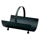 Kovový držák na polena s rukojetí a 4 nohami Made in Italy - Buffalo Viadurini