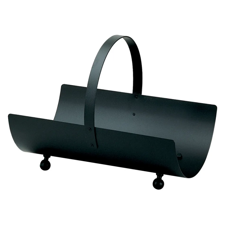 Kovový držák na polena s rukojetí a 4 nohami Made in Italy - Buffalo Viadurini