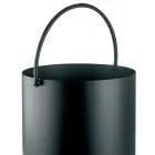 Kovový držák na polena s horní rukojetí a kolečky Made in Italy - Bison Viadurini