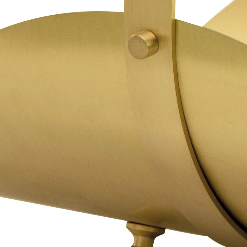 Mosazný držák na polena s rukojetí a 4 nohami Made in Italy - Tiger Viadurini