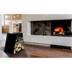 Moderní podlahový držák kulatiny z lakované oceli vyrobený v Itálii - Demetra Viadurini