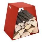 Moderní podlahový držák kulatiny z lakované oceli vyrobený v Itálii - Demetra Viadurini