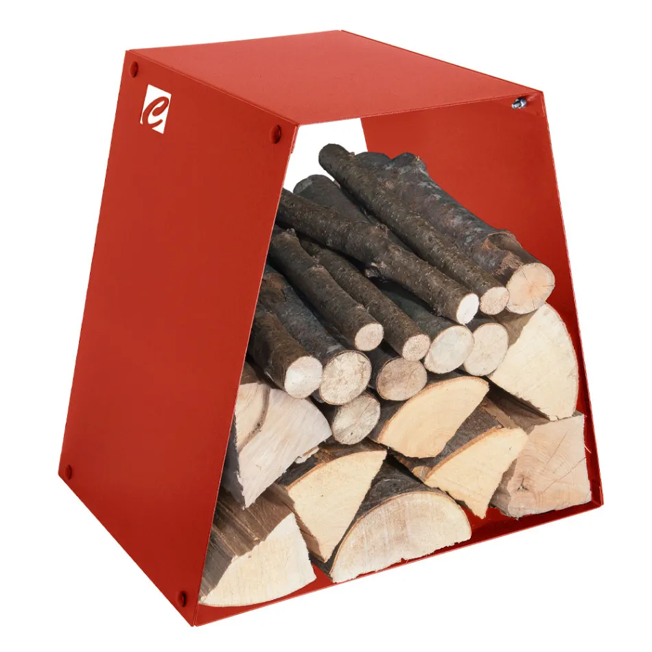 Moderní podlahový držák kulatiny z lakované oceli vyrobený v Itálii - Demetra Viadurini