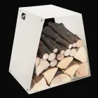 Moderní podlahový držák kulatiny z lakované oceli vyrobený v Itálii - Demetra Viadurini