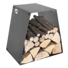 Moderní podlahový držák kulatiny z lakované oceli vyrobený v Itálii - Demetra Viadurini