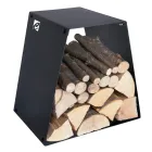 Moderní podlahový držák kulatiny z lakované oceli vyrobený v Itálii - Demetra Viadurini