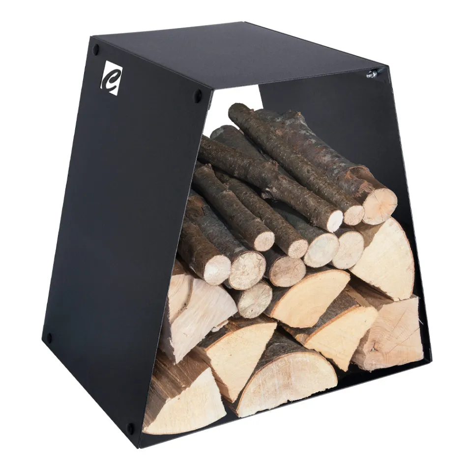 Moderní podlahový držák kulatiny z lakované oceli vyrobený v Itálii - Demetra Viadurini