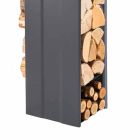 Designový držák palivového dřeva se 4 interiérovými nástroji vyrobenými v Itálii - Janet Viadurini