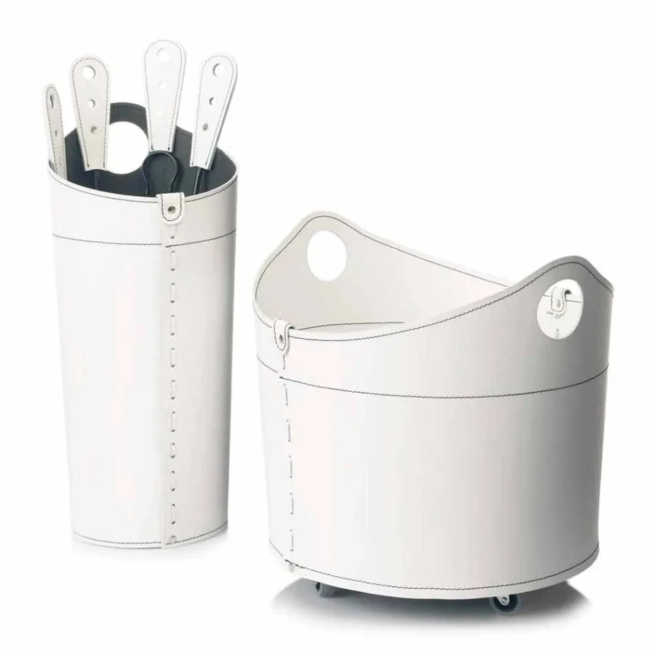 Držák palivového dřeva, držák železa a žehličky pro kůže Nicad vyrobené v Itálii Viadurini