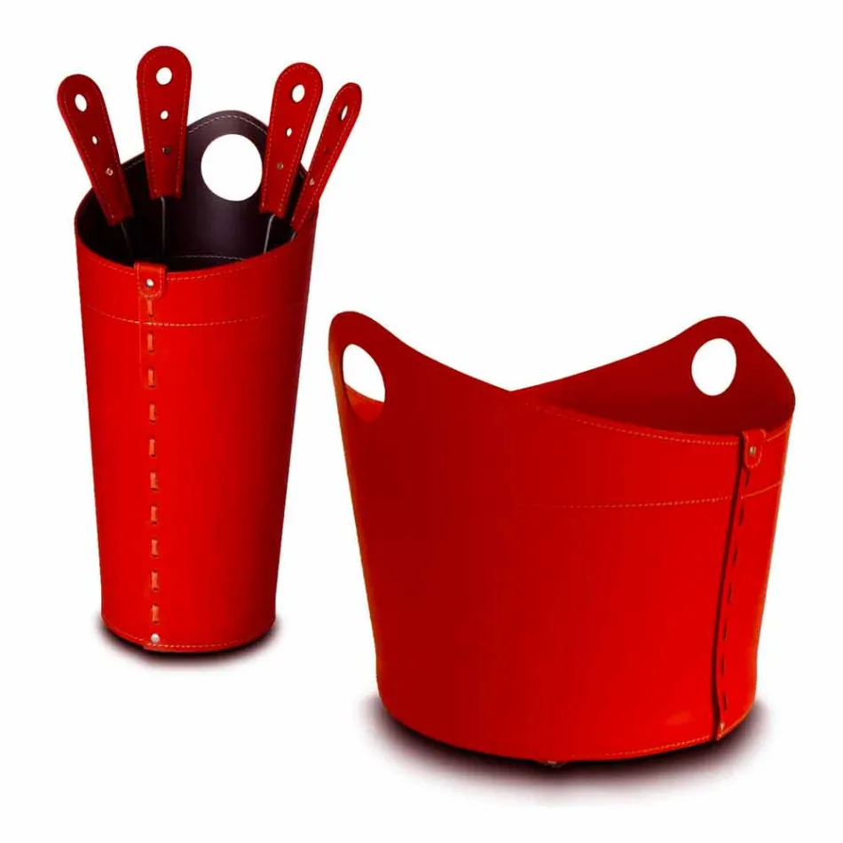 Držák palivového dřeva, držák železa a žehličky pro kůže Nicad vyrobené v Itálii Viadurini