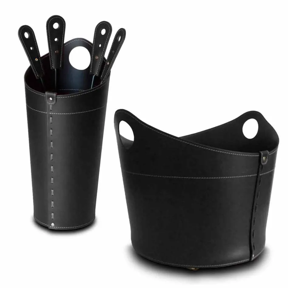 Držák palivového dřeva, držák železa a žehličky pro kůže Nicad vyrobené v Itálii Viadurini