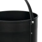 Kulatý držák na polena z ekokůže s kolečky Made in Italy - Chameleon Viadurini