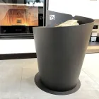 Kulatý držák dřeva pro interiér v černé oceli Italský moderní design - Favonio Viadurini