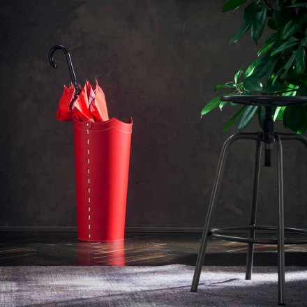 Designový deštníkový stojan v kůži pro domácí nebo kancelářský deštník Viadurini