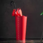 Designový deštníkový stojan v kůži pro domácí nebo kancelářský deštník Viadurini