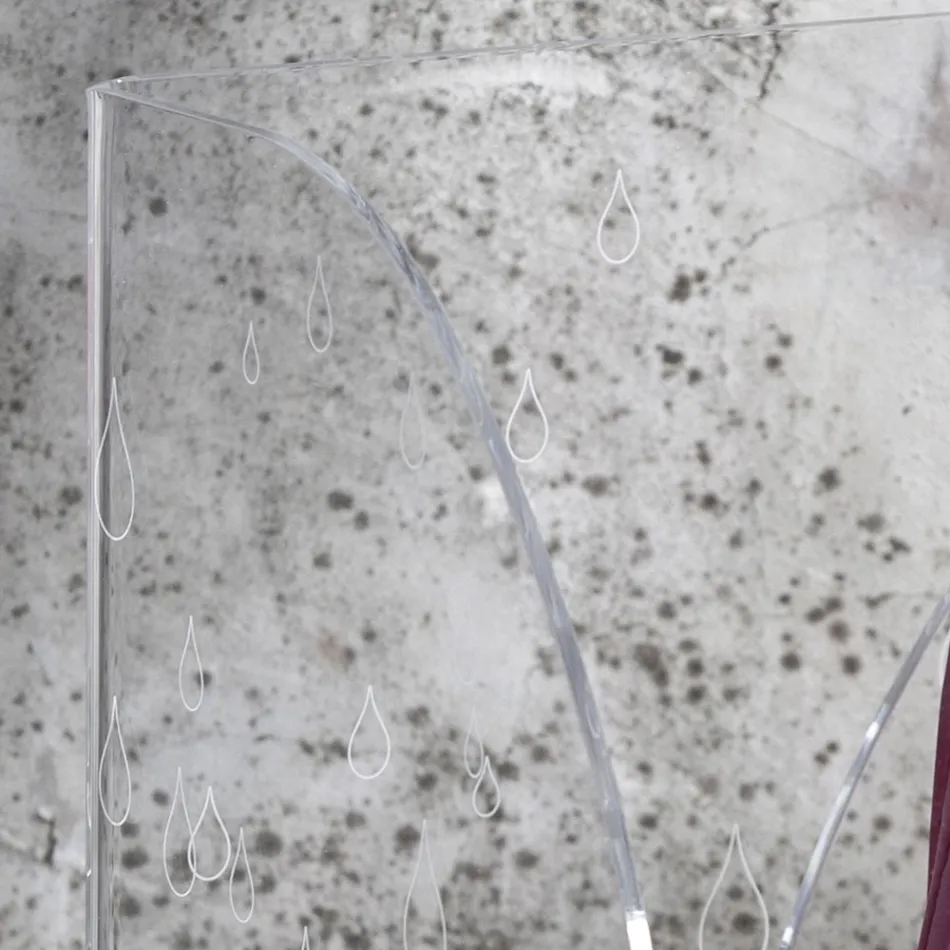 Stojan na deštník z průhledného laserem zdobeného akrylového krystalu - Versio Viadurini