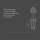 Stojan na deštník z barevného kovu a betonu moderního italského designu - Rachid Viadurini