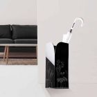 Moderní deštníkový stojan v černém nebo průhledném plexiskle s gravírováním - Florinto Viadurini