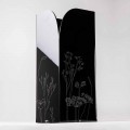 Moderní deštníkový stojan v černém nebo průhledném plexiskle s gravírováním - Florinto
