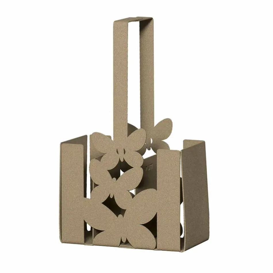 Moderní držák stolních příborů v bílé, béžové nebo slonovinové železě vyrobené v Itálii - Laida Viadurini