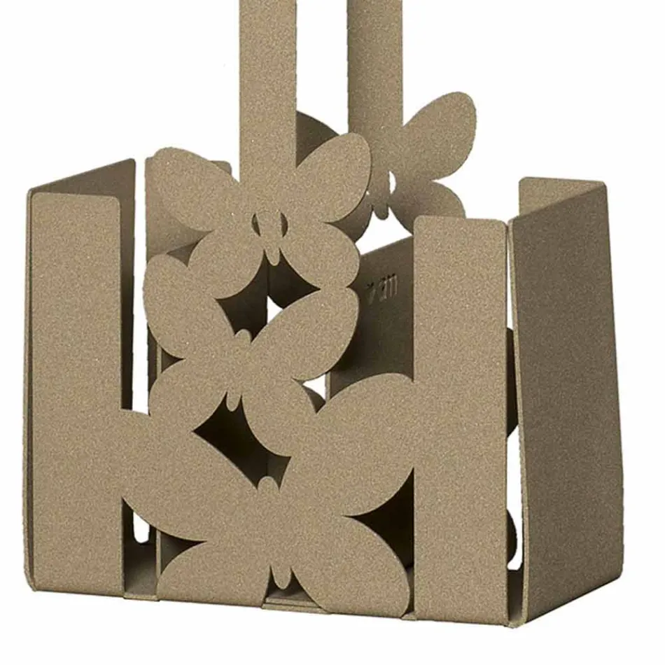 Moderní držák stolních příborů v bílé, béžové nebo slonovinové železě vyrobené v Itálii - Laida Viadurini