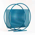 Kulatý ocelový stojan na časopisy vyrobený v Itálii - naběračka Viadurini