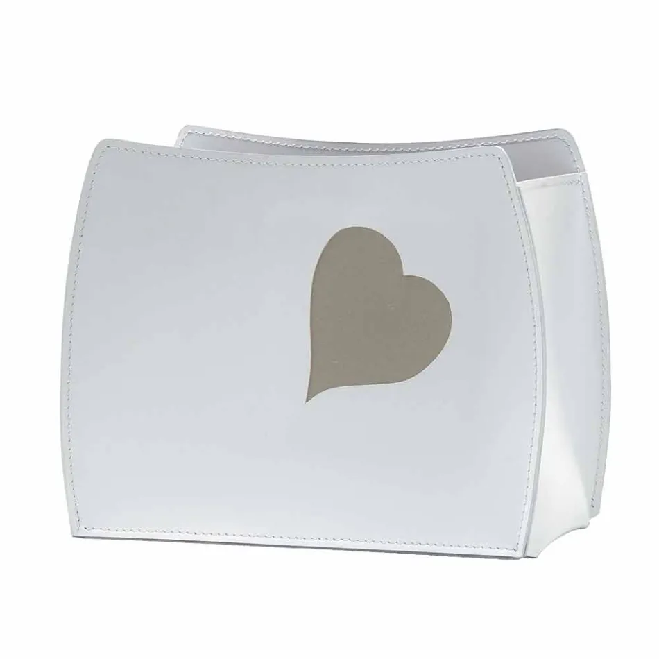 Stojan na design časopisů v kožené barvě s moderním designem Beatrice Viadurini