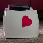 Stojan na design časopisů v kožené barvě s moderním designem Beatrice Viadurini