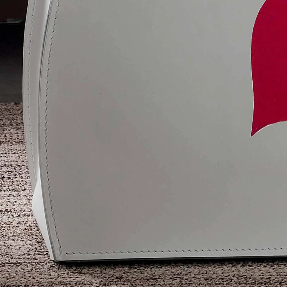 Stojan na design časopisů v kožené barvě s moderním designem Beatrice Viadurini