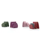 Moderní barevný stojan na časopisy vyrobený v Itálii - Munoz Viadurini